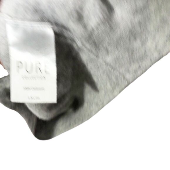 Pure Collection 100% Cashmere Sweater Gray Heather Stars 8/10 Medium Long Sleeve - Picture 6 of 12